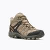 Wanderschuh MERRELL "ACCENTOR 3 MID WP", Gr. 48, braun (pecan), Leder, Textil, sportlich, Schuhe, wasserdicht