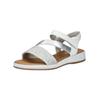Riemchensandale GABOR COMFORT "Gabor Comfort Sandalen Leder", Damen, Gr. 40, weiß (weiß, silber), Leder, casual, Schuhe