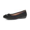 Ballerina GABOR, Damen, Gr. 37, schwarz, Ziegenveloursleder, unifarben, elegant, Schuhe, Businessschuh, Schlupfschuh mit Hovercraft-Luftkammern