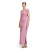 Abendkleid VERA MONT "Vera Mont Abendkleid im Glitzer-Look", Damen, Gr. 48, Normalgrößen, rosa (rosé, silber), Obermaterial: 100% Polyester. Futter: 100% Polyester., elegant, figurumspielend lang, Rundhals, Kurzarm, Kleider, Material