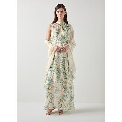 Sutton Cream Modal-Wool Blend Scarf, Ecru