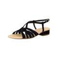 Riemchensandale PAUL GREEN "Paul Green Sandalen Leder", Damen, Gr. 38,5, blau, Leder, casual, Schuhe
