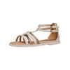 Riemchensandalette GEOX "Geox Sandalen Lederimitat", Kinder, Gr. 39, weiß (weiß, gold), Lederimitat, casual, Schuhe