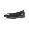 Ballerina GABOR "Gabor Ballerinas Leder", Damen, Gr. 40, schwarz, Leder, casual, Schuhe