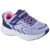 Sneaker SKECHERS "MICROSPEC TREAD", Kinder, Gr. 27, lila (violett), Lederimitat, Textil, kontrastfarbene Details, sportlich, Schuhe, Klettschuh mit Gummizug, Größenschablone zum Download