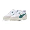 Sneaker PUMA "Shuffle Downtown Sneakers Erwachsene", Gr. 46, weiß wild grün vapor gray, Obermaterial: Textil, Synthetik, Kuhleder; Futter: Textil; Innensohle: Textil; Laufsohle: Gummi, Schuhe