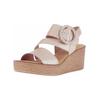 Keilsandalette GABOR "Gabor Sandalen Leder", Damen, Gr. 38, beige (champagner), Leder, casual, Schuhe