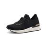 Sneaker TAMARIS "Tamaris Sneaker Textil", Damen, Gr. 38, gold (schwarz, gold), Textil, casual, Schuhe