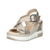 Keilsandalette NERO GIARDINI "Nero Giardini Sandalen Leder", Damen, Gr. 39, beige, Leder, casual, Schuhe