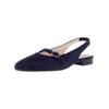 Ballerina GABOR "Gabor Ballerinas Leder", Damen, Gr. 40, blau (atlantik), Leder, casual, Schuhe