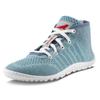 Barfußschuh LEGUANO "GO", Damen, Gr. 37, blau (hellblau), Textil, sportlich, Schuhe, Bequemschuh, Komfortschuh, Schnürboots, flexible Halbkugellaufsohle