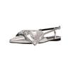 Ballerina STEVE MADDEN "STEVE MADDEN Ballerinas Textil", Damen, Gr. 38, silber, Textil, casual, Schuhe