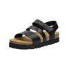 Riemchensandale CAMEL ACTIVE "camel active Sandalen Leder", Damen, Gr. 38, schwarz, Leder, casual, Schuhe