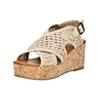 Keilsandalette BLOWFISH "Blowfish Sandalen Lederimitat", Damen, Gr. 40, gold, Lederimitat, casual, Schuhe