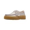 Schnürschuh CLARKS "Clarks Halbschuhe Leder", Damen, Gr. 39, silber, Leder, casual, Schuhe