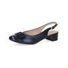 Pumps CAPRICE "Caprice Pumps Leder", Damen, Gr. 38,5, blau (navy), Leder, elegant, Schuhe