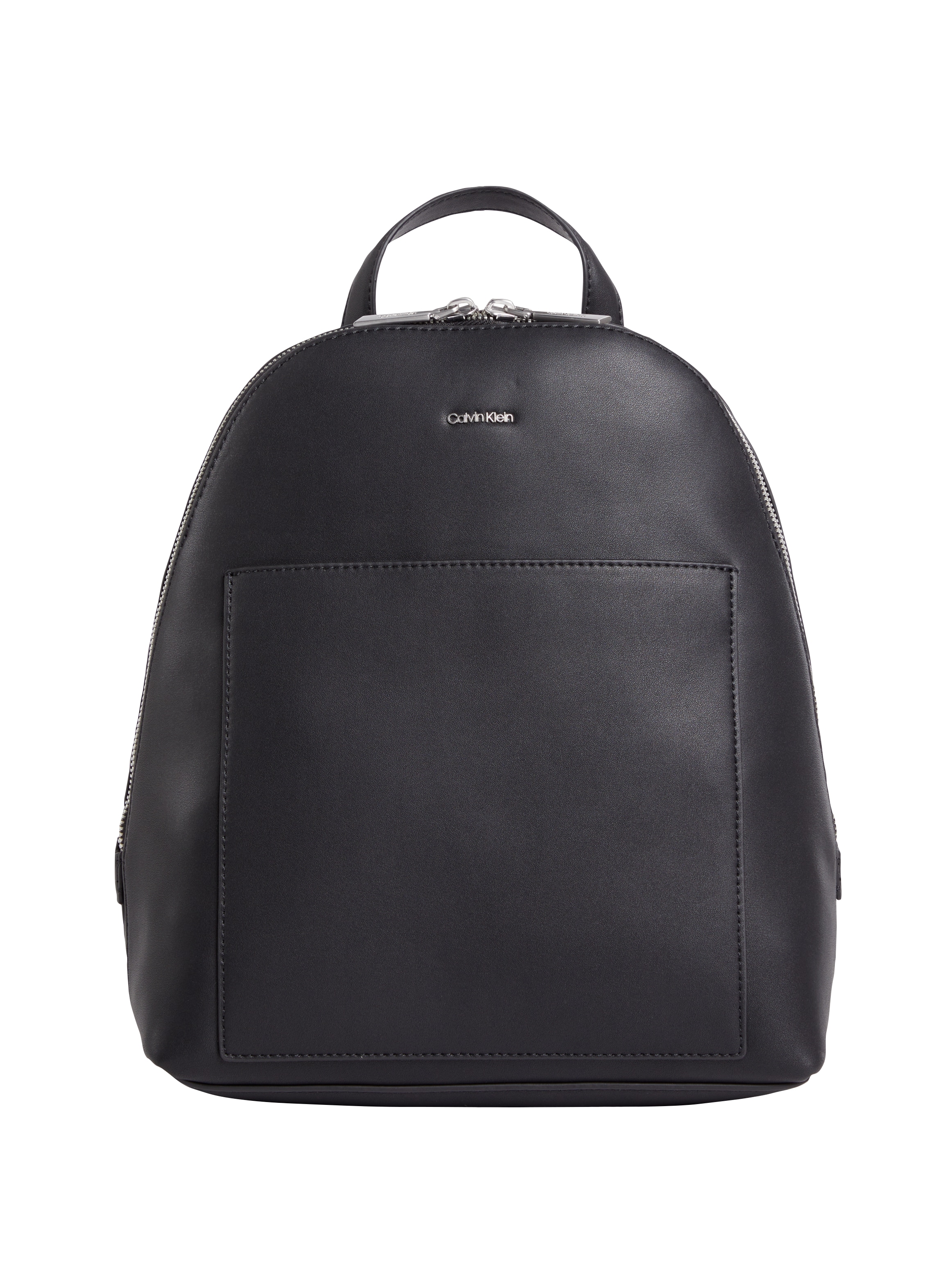Freizeitrucksack CALVIN KLEIN "CK MUST DOME BACKPACK", Damen, Gr. B/H/T: 25cm x 30cm x 13cm, schwarz, Lederimitat, unifarben, Rucksäcke Freizeitrucksack, Cityrucksack, Damen-Rucksack, Casual-Rucksack mit Logo-Schriftzug