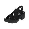 Riemchensandale FLY LONDON "Fly London Sandalen Leder", Damen, Gr. 40, schwarz, Leder, casual, Schuhe