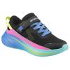 Sneaker SKECHERS "WAVE 92", Kinder, Gr. 32, schwarz (schwarz multi), Lederimitat, Textil, kontrastfarbene Details, sportlich, Schuhe, Halbschuh mit Klettverschluss, Größenschablone zum Download