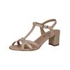 High-Heel-Sandalette CAPRICE "Caprice Sandalen Leder", Damen, Gr. 38,5, beige (cream), Leder, elegant, Schuhe