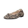Ballerina GABOR COMFORT "Gabor Comfort Ballerinas Leder", Damen, Gr. 38, braun (leopard), Leder, casual, Schuhe