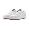 Sneaker PUMA "Court Classic Lux SD Sneakers Erwachsene", Gr. 47, weiß feather gray schwarz, Obermaterial: Kuhleder, Synthetik; Futter: Synthetik, Textil; Innensohle: Textil; Laufsohle: Gummi, Schuhe