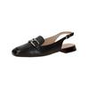 Slingpumps CAPRICE "Caprice Pumps Leder", Damen, Gr. 37, schwarz, Leder, casual, Schuhe