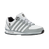 Sneaker K-SWISS "RINZLER", Gr. 47, weiß, ultimate grau, metallic silber, Leder, sportlich, Schuhe