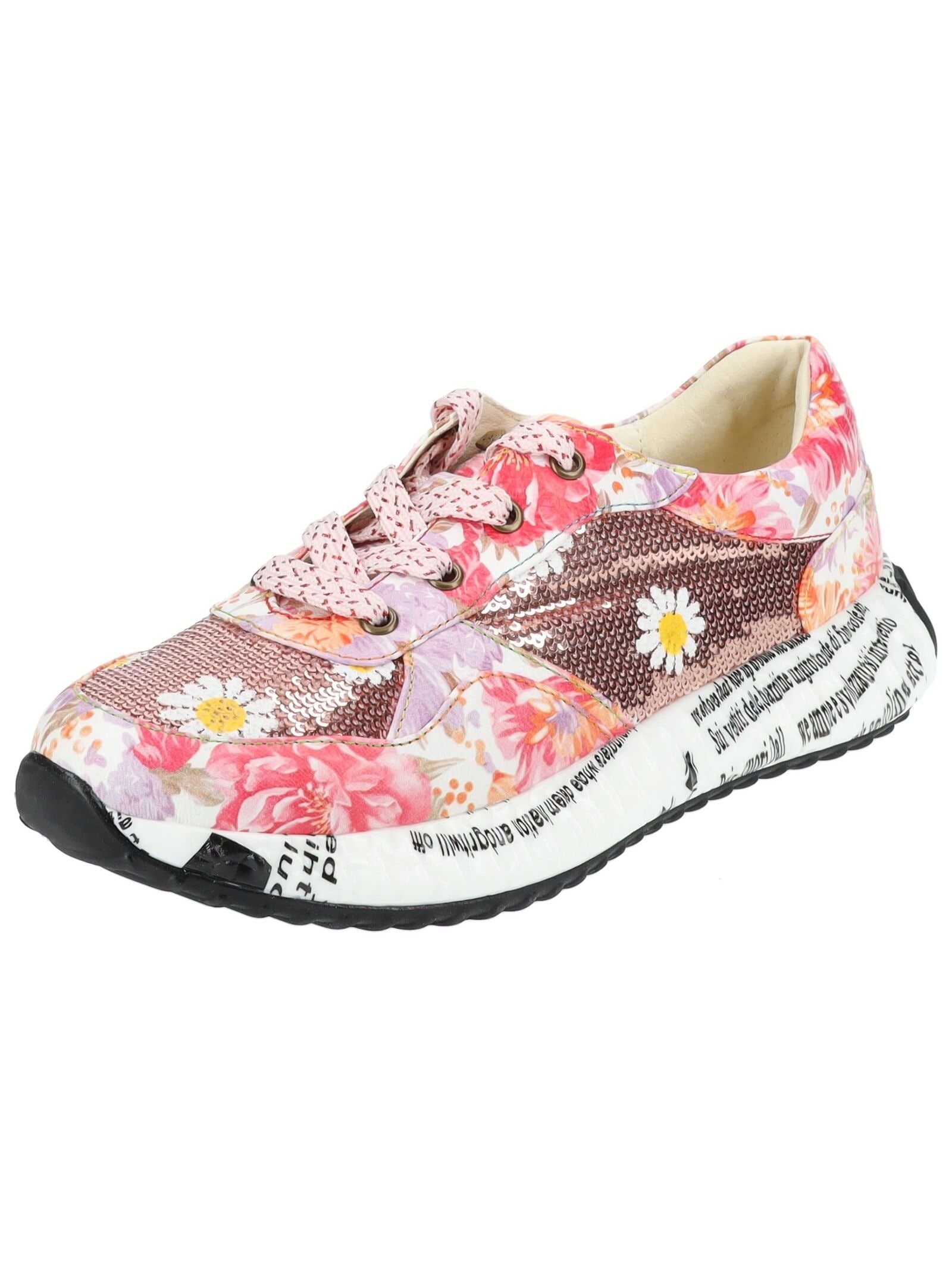 Sneaker LAURA VITA "LAURA VITA Sneaker Leder", Damen, Gr. 38, rot (erdbeere), Leder, Casual, Schuhe