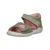 Riemchensandale PEPINO "Pepino Sandalen Leder", Kinder, Gr. 24, grau (grau, pink), Leder, casual, Schuhe