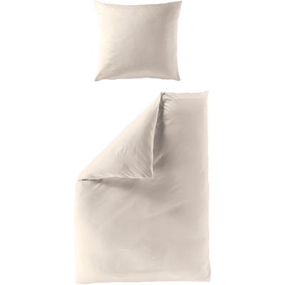Bettwäsche BIERBAUM "Biber Uni", beige (creme), B/L: 200cm x 200cm, 2 St., Biber, B/L: 80cm x 80cm, Biber, Obermaterial: 100% Baumwolle, Bettwäsche, Schlichtes Unidesign: Zeitlos und stilvoll für jedes Schlafzimmer Image