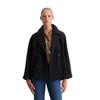Outdoorjacke MARC O'POLO "aus Wolle-Mix", Damen, Gr. 38, blau (deep night blau), Obermaterial: 80% Wolle (Schafwolle), 20% Polyamid; Füllung: 100% Nicht verfügbar; Futter: 100% Nicht verfügbar, unifarben, casual, relaxed fit, Langarm blind...