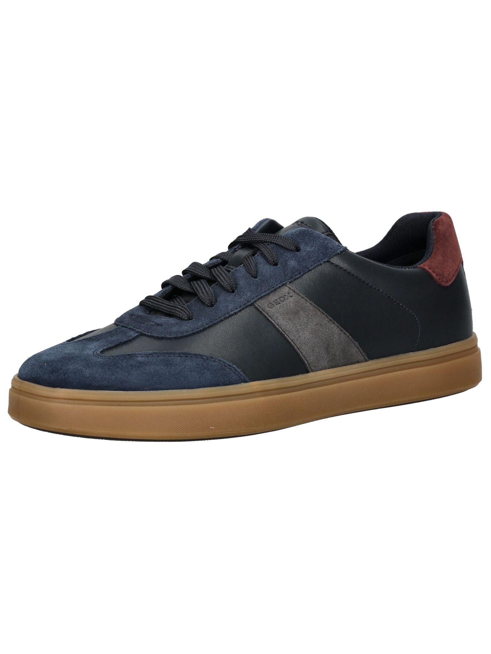 Sneaker GEOX "Geox Sneaker Leder", Herren, Gr. 45, blau (navy), Leder, Schuhe Sneaker
