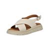 Riemchensandale TAMARIS "Tamaris Sandalen Leder", Damen, Gr. 39, weiß (ivory), Leder, casual, Schuhe