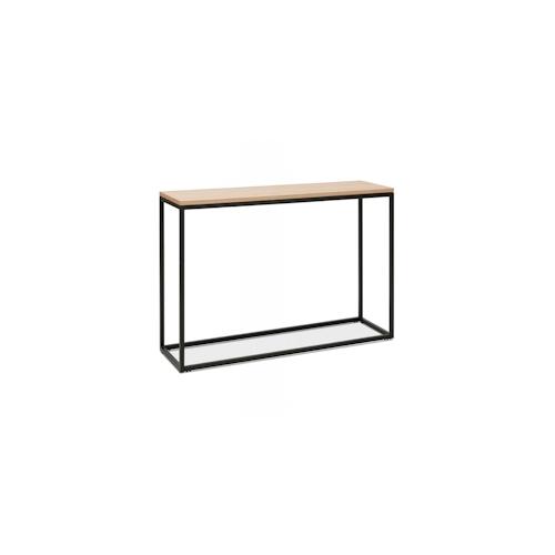 Konsolentisch Industriestil aus Holz und Metall | Beistelltisch mit Eichenfurnier | Factory Chic Design | 120x35x75 cm | Kadima Design