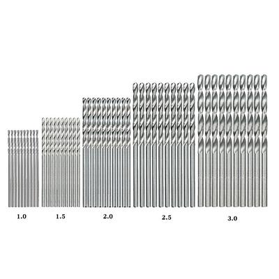 50Pcs/Set Twist Drill Bit Set Saw Set HSS High Steel Titanium Coated Drill Woodworking Wood Tool 1/1.5/2/2.5/3mm For Metal