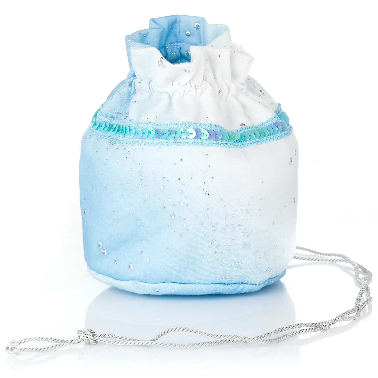 buttinette Sac bourse « licorne »", blanc/bleu ciel
