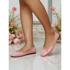 Women's Pink Sequin Ballet Flats – Square Toe Slip-On Shoes with Bow Detail, Soft Fabric Upper, Cute and Comfortable for Teen Girls and Daily Casual Wear