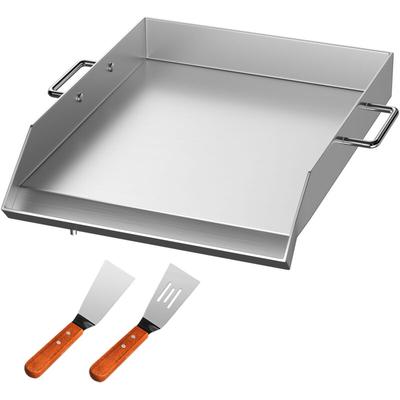 Mophorn - 16 x 18 Zoll Grillplatte aus Edelstahl, quadratischer Grill mit flacher Oberseite für Image