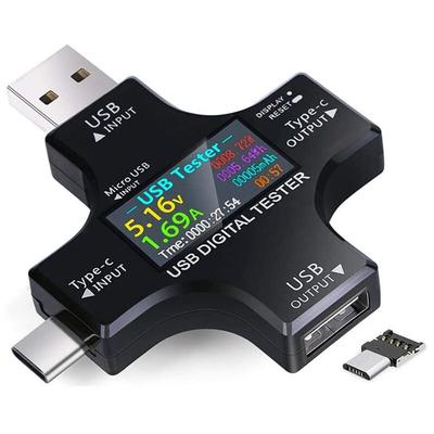 Bluedeer - 2-in-1 usb Tester Messgerät Strommessgerät Digital Multimeter Strommesser Power Meter, Image