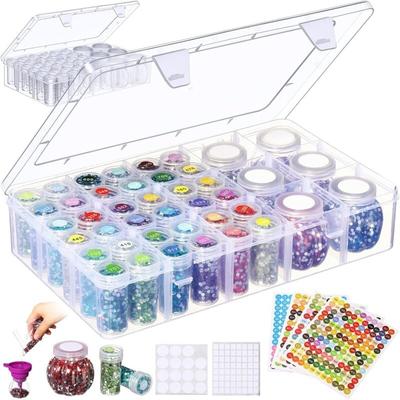 Aufbewahrungsbox für Diamantmalerei mit 42 Perlenboxen mit Gitter für DIY-Diamantkunst, Basteln, Image