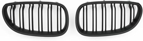 ZVFZGFGR - Car Front Grill Gloss Black Front Kidney Double Slat Grill Grill Car Accessories Car Radiator Grille For BMW 5 Series M5 E60/E61 2003-2010