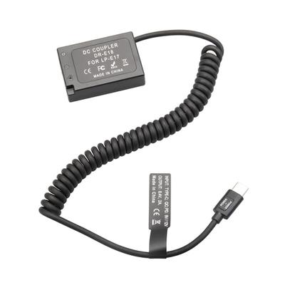 Tlily - E18 LP-E17 Dummy-Batteriekoppler-Kameraadapter für 850D 800D 760D 750D 77D T6I T6S T7I X9I Image