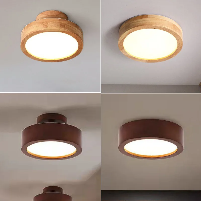 Nordic Wohnzimmer Decke Lampen Massivholz Korridor LED Lampe japanischen stil Eingang Balkon Schlafzimmer Kopfteil Decke Lichter