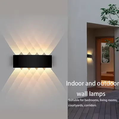 LED UP&Down Wall Lamp Aluminium Indoor Outdoor AC85-265V Waterproof Led Lights Home Appliance For wall Decor Living Room Balcony