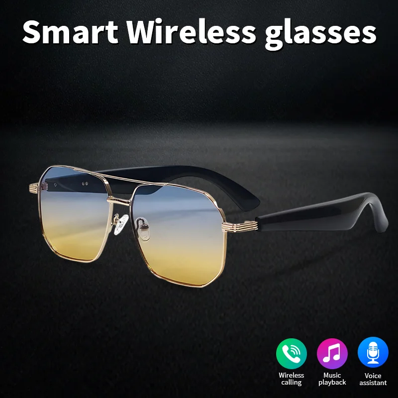 GY300 Smart Glasses 100+ Online-Sprache AI Automatische Dialogübersetzung Bluetooth-Brille mit Lautsprecher Sport UV-Schutz Image