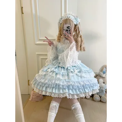 2025Original Design Lolita Kleid Puppe Gefühl Süße Jsk Hosenträger Kleid Prinzessin Kleidung Geburtstag Party Nette Zurück Bogen Freunde geschenk Image