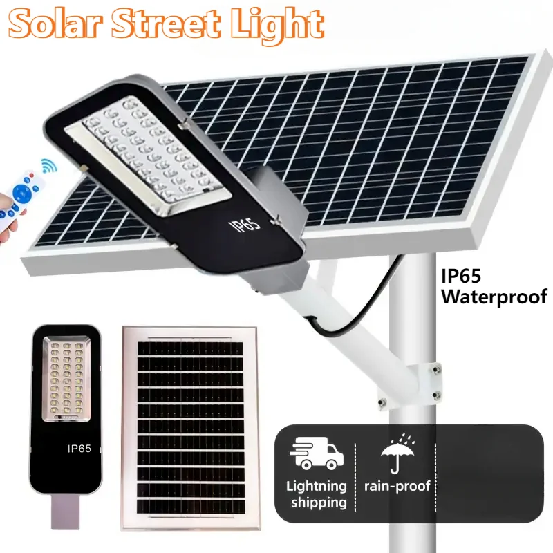 Lampione stradale solare diviso super luminoso Lampione stradale solare a LED impermeabile Lampioni stradali da cortile Lampada da parete per illuminazione di inondazione di sicurezza