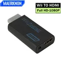 Adattatore convertitore compatibile Wii a HDMI Full HD 1080P Adattatore cavo audio video jack da 3,5 mm 720P per display monitor HDTV portatile