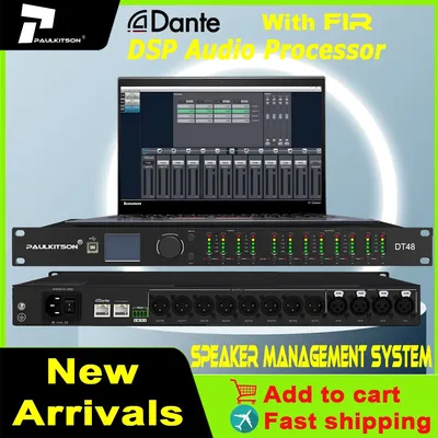 Paulkitson Professional Audio Processor 4 In 8 Out With Dante Network Dps Digital Audio Processor Fir Speaker Management System
